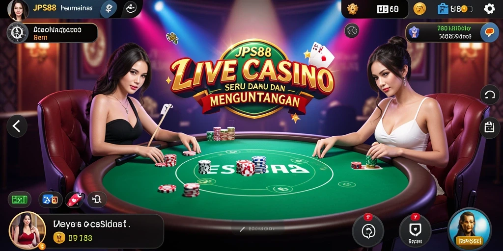 Tampilan gameplay Live Casino JPS88 yang menegangkan dan penuh aksi.