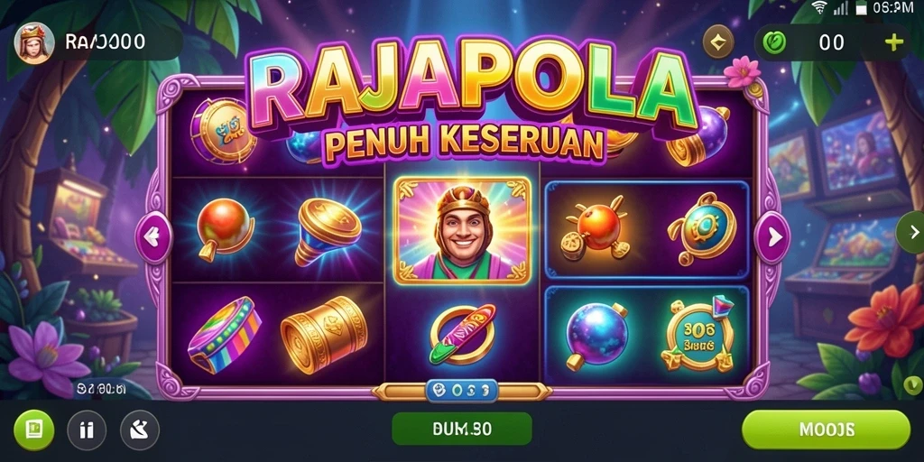 Tampilan gameplay menarik dari RAJAPOLA yang siap menghibur.