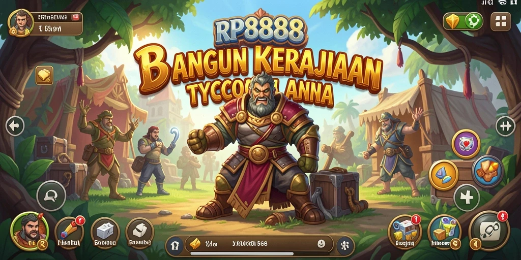 Screenshot gameplay RP8888 dengan elemen manajemen bisnis yang menarik.